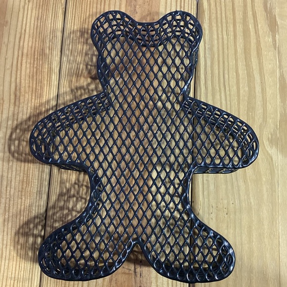 Vintage Metal Mesh Black Tray Drawer Home Desk Kids Organizer Cute Teddy Bear !! - Picture 8 of 8
